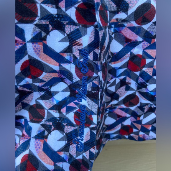 Robert Graham Faro Kaleidoscope Long Sleeve Shirt Paisley Flip Cuff Button Front - Picture 8 of 12